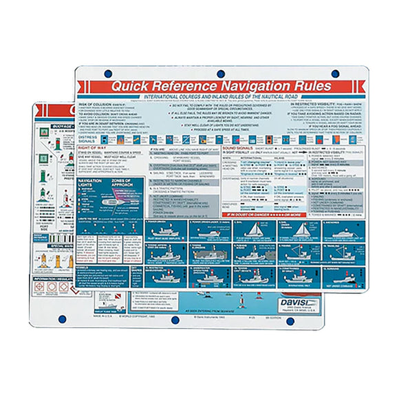 Davis Quick Reference Navigation Rules Card - Fishing Monsters