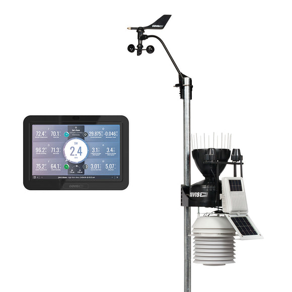 Davis Vantage Pro2 Wireless Weather Station w/WeatherLink Console, 24hr Fan Aspirated Radiation Shield, UV & Solar Sensors - Fishing Monsters