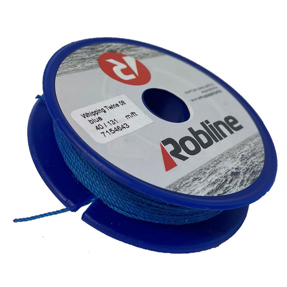 Robline Waxed Whipping Twine - 0.8mm x 40M - Blue - Fishing Monsters