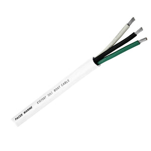 Pacer Round 3 Conductor Cable - 100' - 16/3 AWG - Black, Green & White - Fishing Monsters