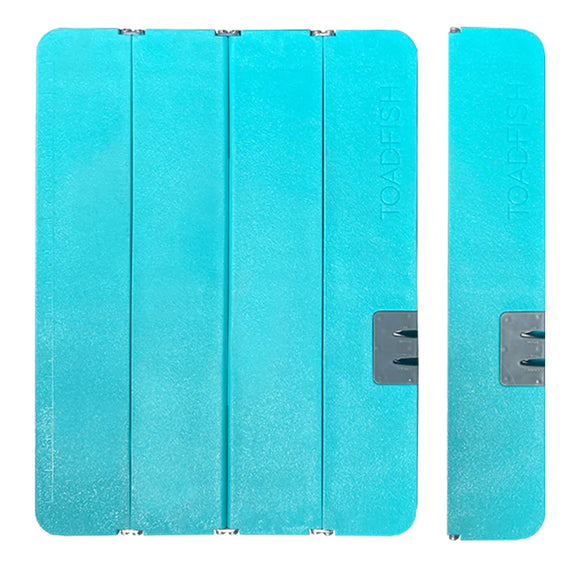 Toadfish Stowaway Folding Cutting Board w/Built-In Knife Sharpener - Teal - Fishing Monsters