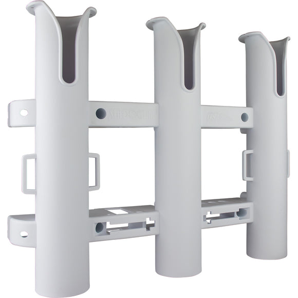 Sea-Dog Triple Threat Three Pole Rod Holder - White - Fishing Monsters