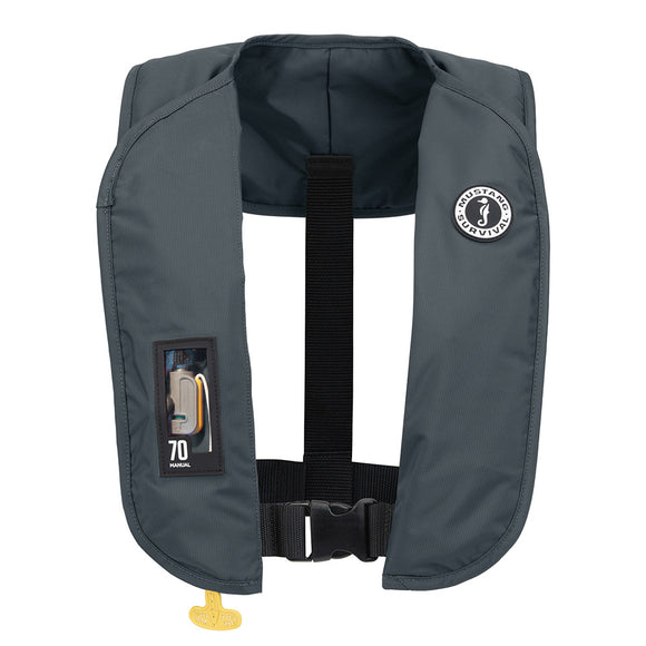 Mustang MIT 70 Manual Inflatable PFD - Admiral Grey - Fishing Monsters